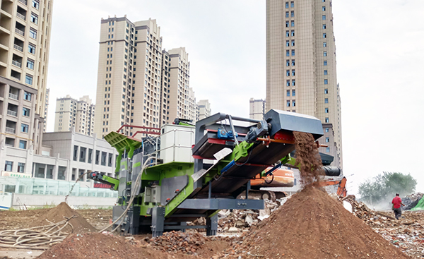 周口项城建筑垃圾处理现场