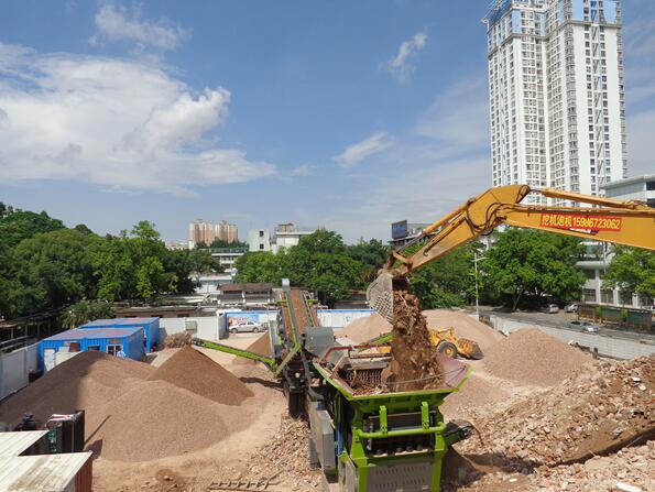 又一套轮胎式建筑垃圾处理成套设备落户深圳福田区